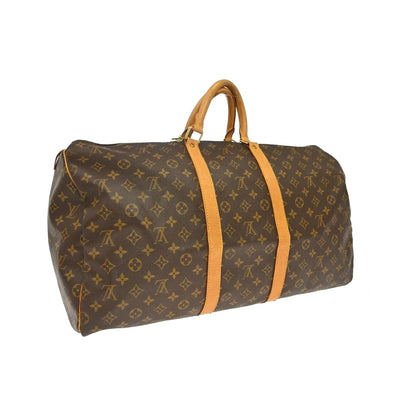 Louis Vuitton Keepall Monogram, Brown, Canvas, Travel Bag
