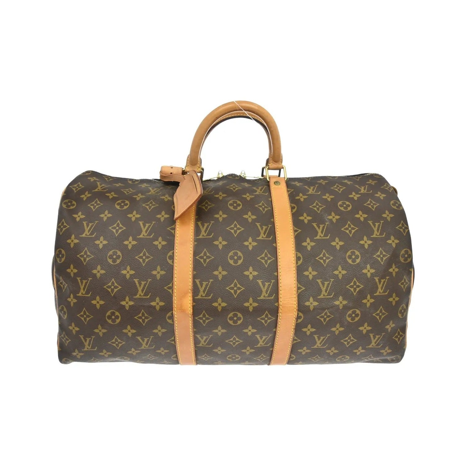 Louis Vuitton Keepall Monogram, Brown, Canvas, Travel Bag