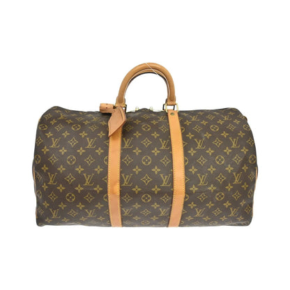 Louis Vuitton Keepall Monogram, Brown, Canvas, Travel Bag
