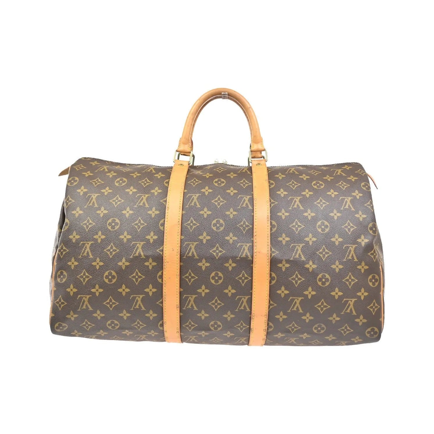 Louis Vuitton Keepall Monogram, Brown, Canvas, Travel Bag