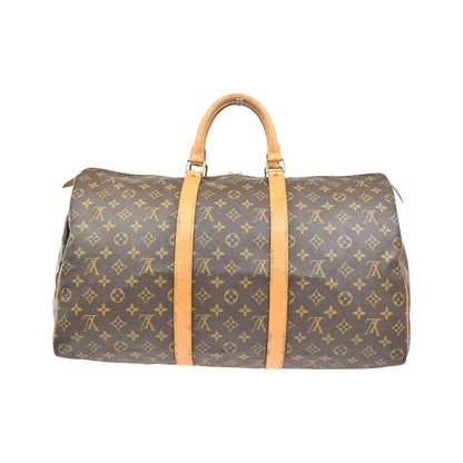 Louis Vuitton Keepall Monogram, Brown, Canvas, Travel Bag