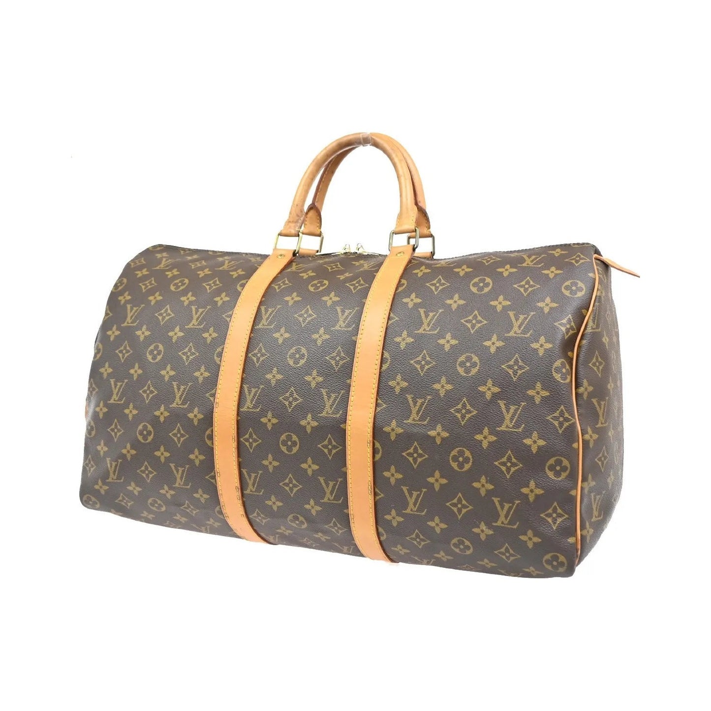 Louis Vuitton Keepall Monogram, Brown, Canvas, Travel Bag