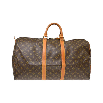 Louis Vuitton Keepall Monogram, Brown, Canvas, Travel Bag