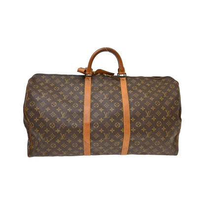 Louis Vuitton Keepall Monogram, Brown, Canvas, Travel Bag