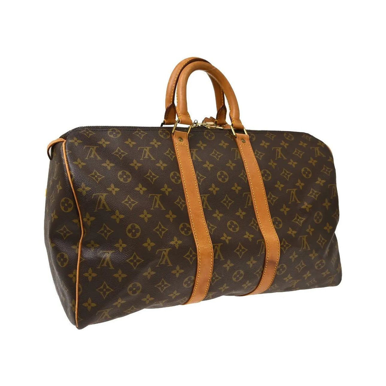 Louis Vuitton Keepall Monogram, Brown, Canvas, Travel Bag