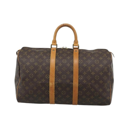 Louis Vuitton Keepall Monogram, Brown, Canvas, Travel Bag