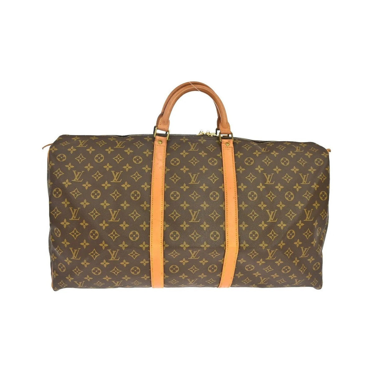 Louis Vuitton Keepall Monogram, Brown, Canvas, Travel Bag