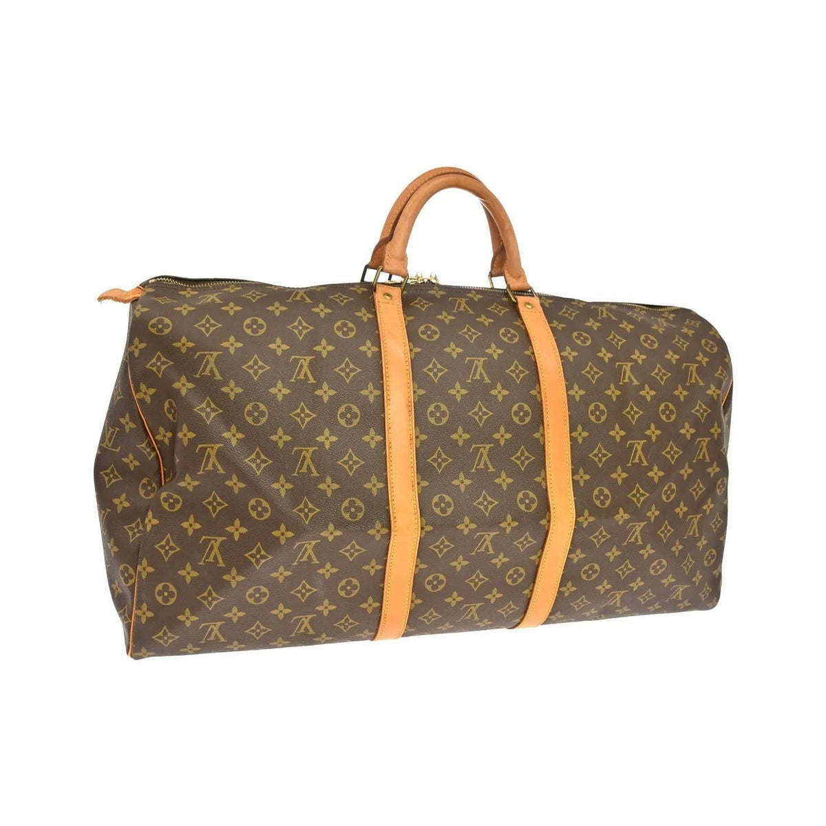 Louis Vuitton Keepall Monogram, Brown, Canvas, Travel Bag