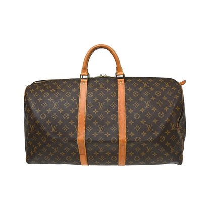Louis Vuitton Keepall Monogram, Brown, Canvas, Travel Bag
