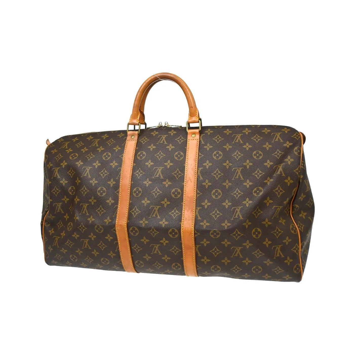 Louis Vuitton Keepall Monogram, Brown, Canvas, Travel Bag