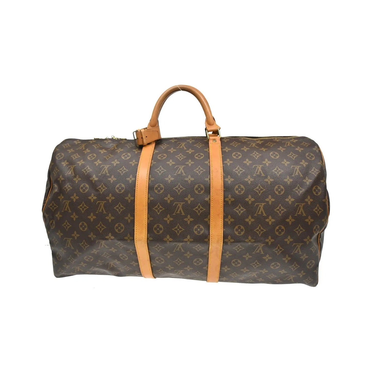Louis Vuitton Keepall Monogram, Brown, Canvas, Travel Bag