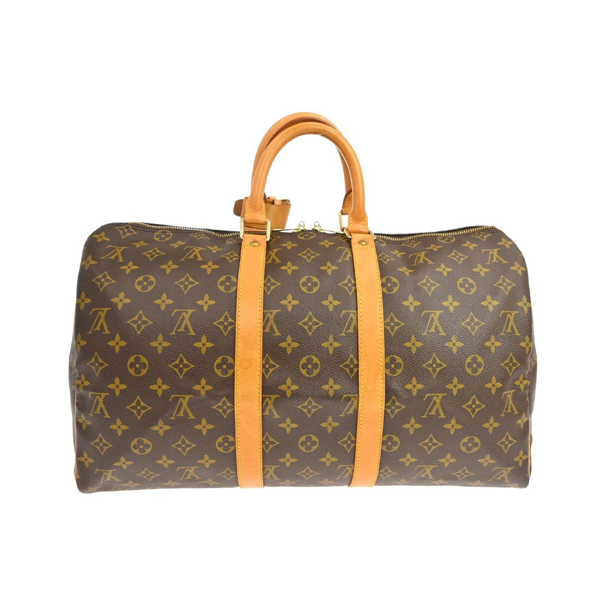 Louis Vuitton Keepall Monogram, Brown, Canvas, Travel Bag