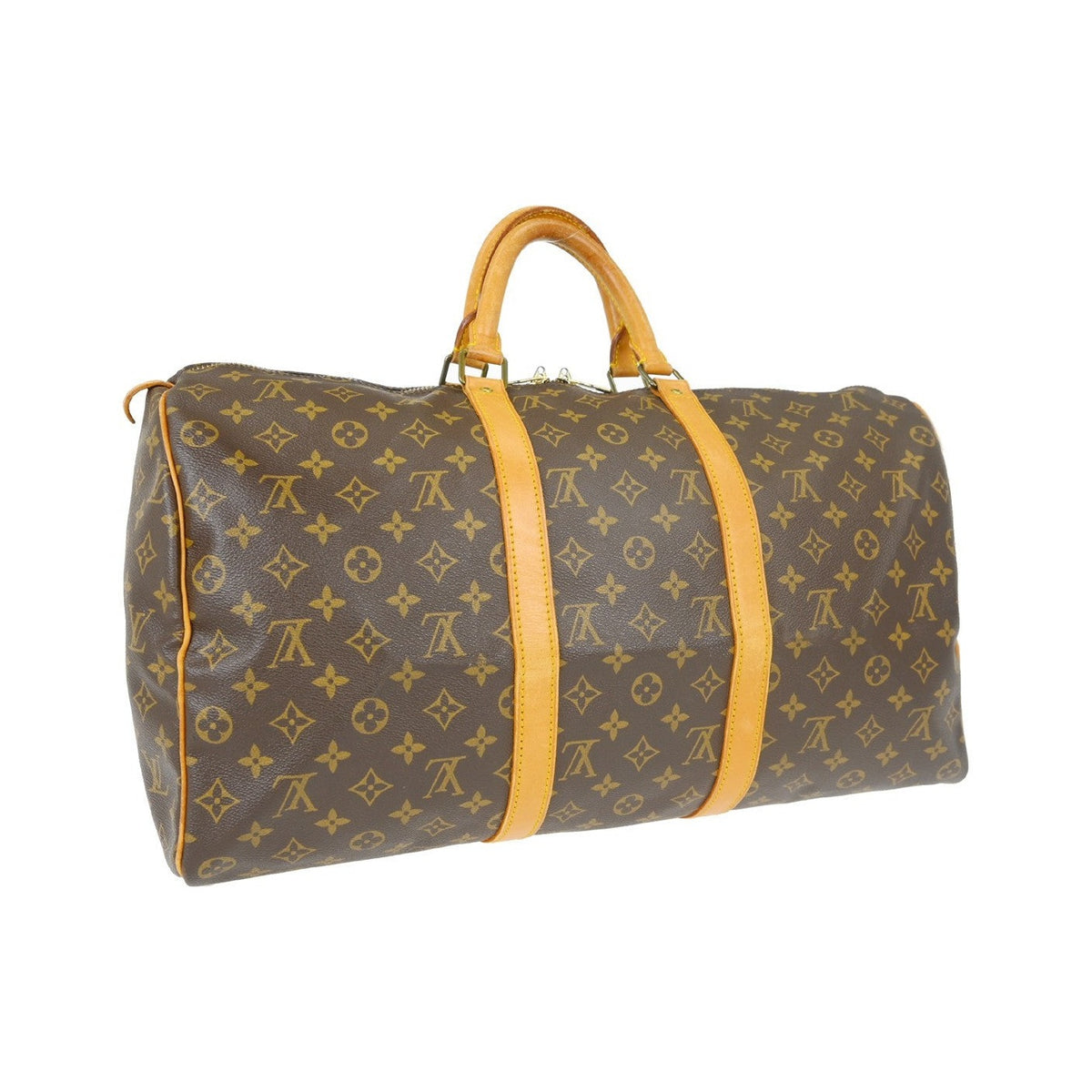 Louis Vuitton Keepall Monogram, Brown, Canvas, Travel Bag