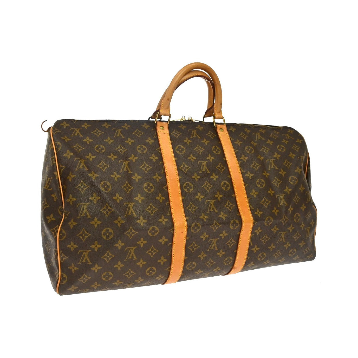 Louis Vuitton Keepall Monogram, Brown, Canvas, Travel Bag