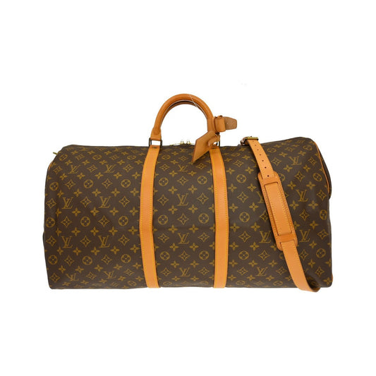 Louis Vuitton Keepall Monogram, Brown, Canvas, Travel Bag