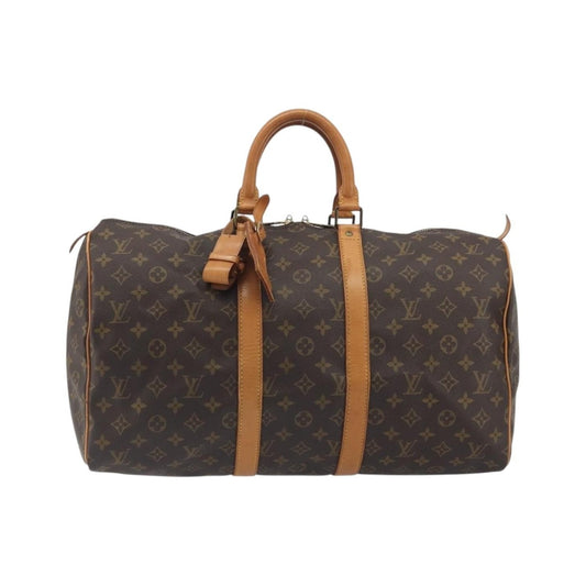 Louis Vuitton Keepall Monogram, Brown, Canvas, Travel Bag