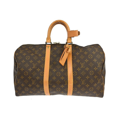 Louis Vuitton Keepall Monogram, Brown, Canvas, Travel Bag