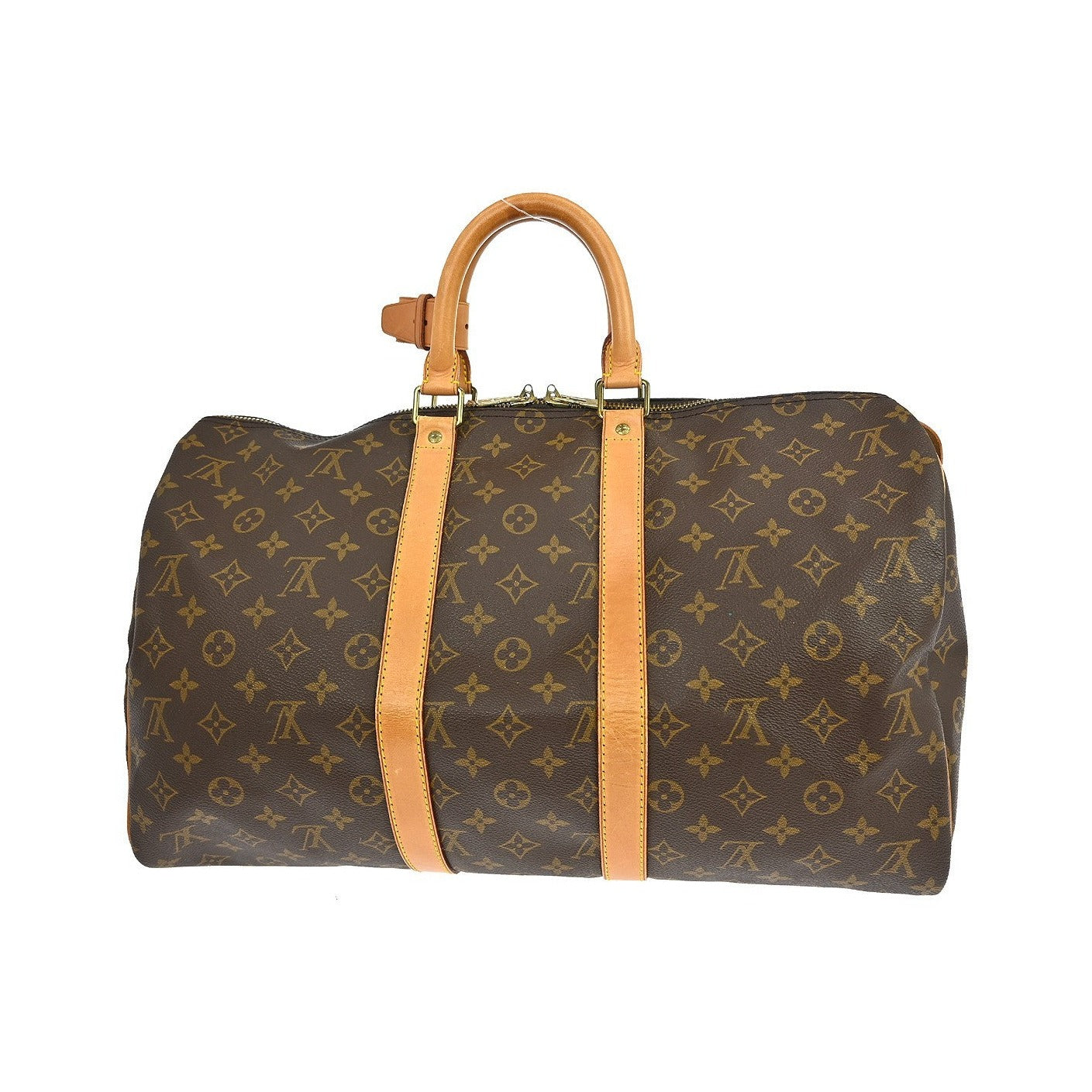 Louis Vuitton Keepall Monogram, Brown, Canvas, Travel Bag