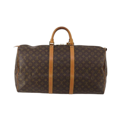 Louis Vuitton Keepall Monogram, Brown, Canvas, Travel Bag