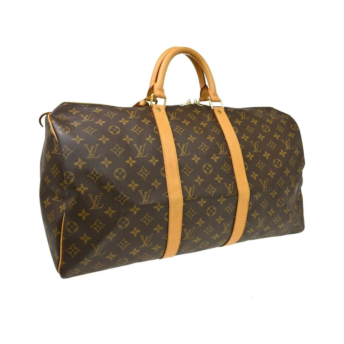 Louis Vuitton Keepall Monogram Canvas, Brown, Canvas, Travel Bag