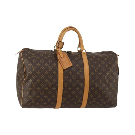 Louis Vuitton Keepall Monogram Canvas, Brown, Canvas, Travel Bag