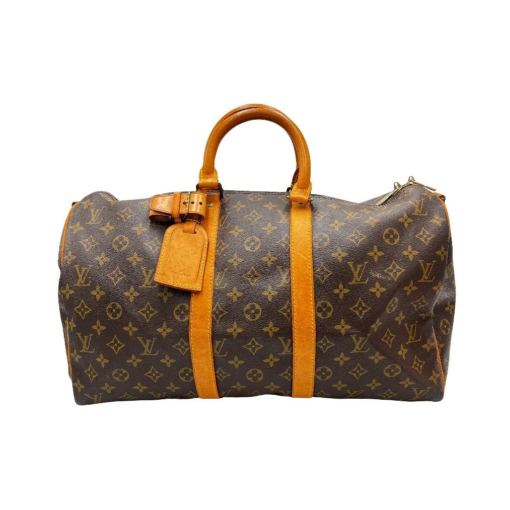 Louis Vuitton Keepall Monogram Canvas, Brown, Canvas, Travel Bag