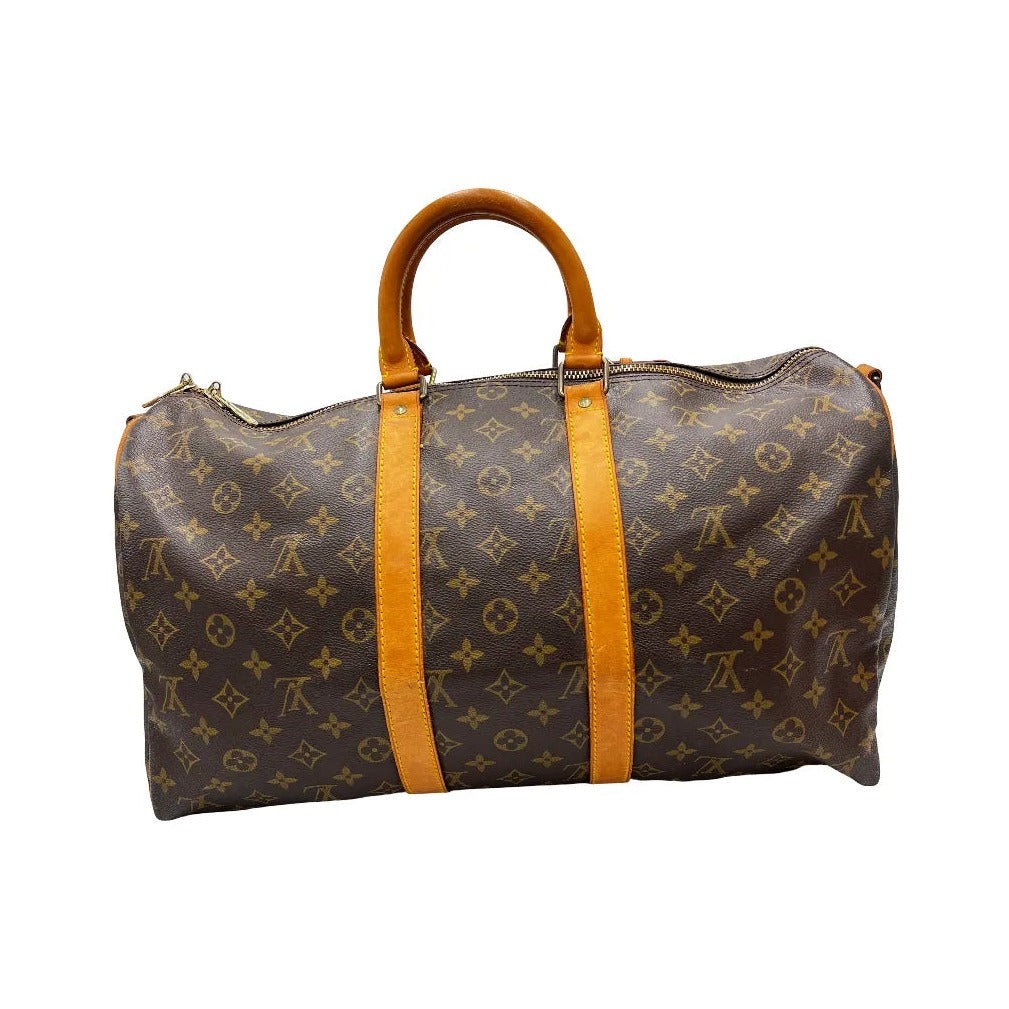 Louis Vuitton Keepall Monogram Canvas, Brown, Canvas, Travel Bag