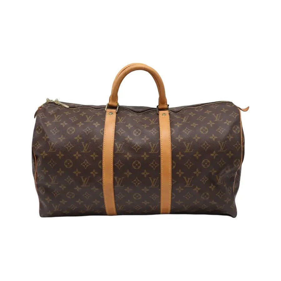 Louis Vuitton Keepall Monogram Canvas, Brown, Canvas, Travel Bag
