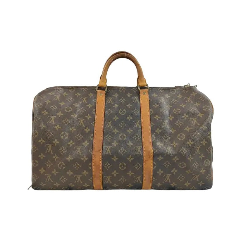 Louis Vuitton Keepall Monogram Canvas, Brown, Canvas, Travel Bag