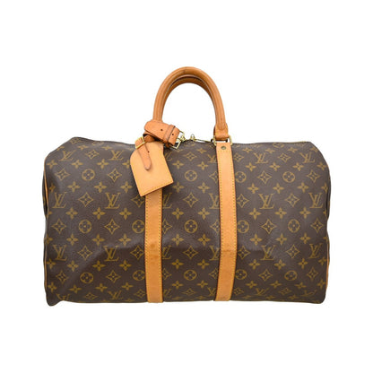 Louis Vuitton Keepall Monogram Canvas, Brown, Canvas, Travel Bag