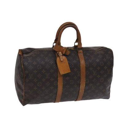 Louis Vuitton Keepall Monogram Canvas, Brown, Canvas, Travel Bag