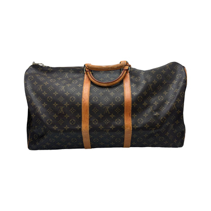 Louis Vuitton Keepall Monogram Canvas, Brown, Canvas, Travel Bag