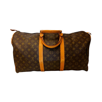 Louis Vuitton Keepall Monogram Canvas, Brown, Canvas, Travel Bag