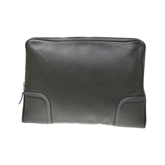 Louis Vuitton Laptop Sleeve Leather, Brown, Leather, Briefcase