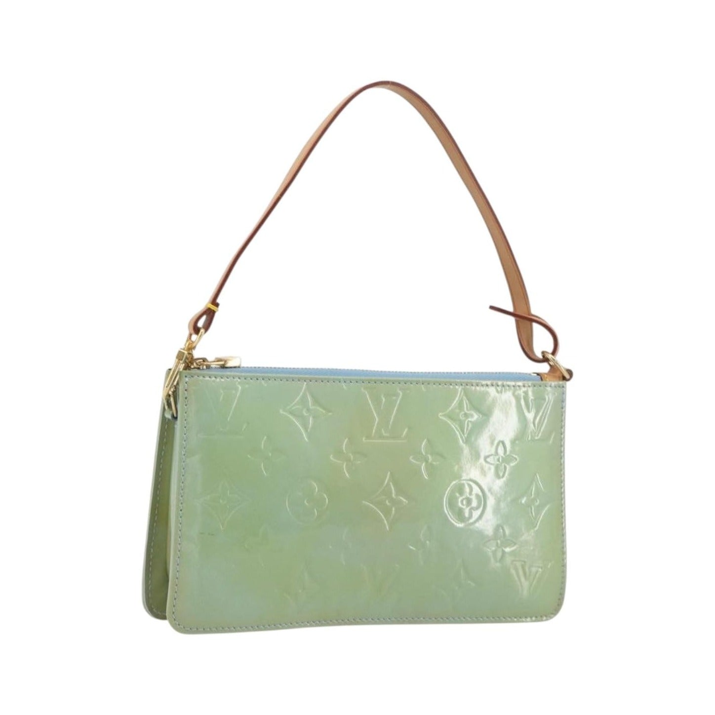 Louis Vuitton Lexington Pochette Monogram Vernis, Blue, Patent Leather, Clutch