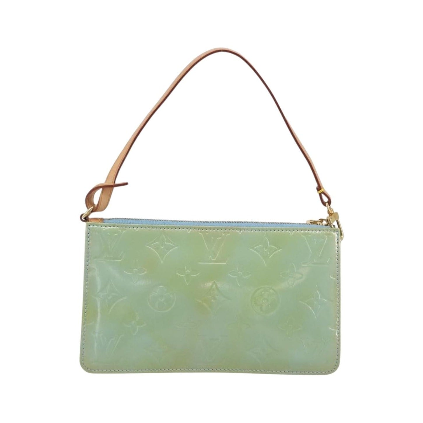 Louis Vuitton Lexington Pochette Monogram Vernis, Blue, Patent Leather, Clutch