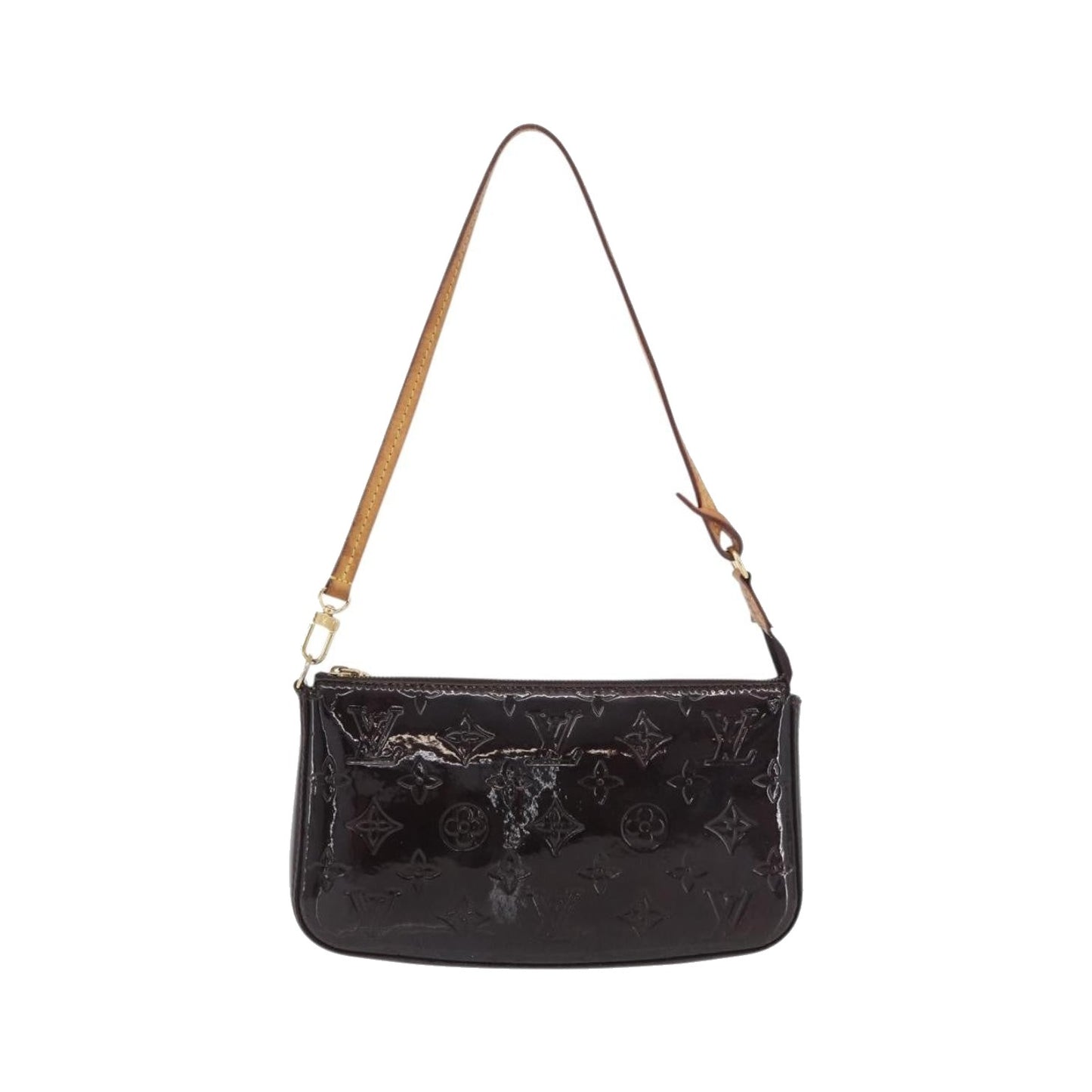 Louis Vuitton Lexington Pochette Monogram Vernis, Brown, Patent Leather, Clutch