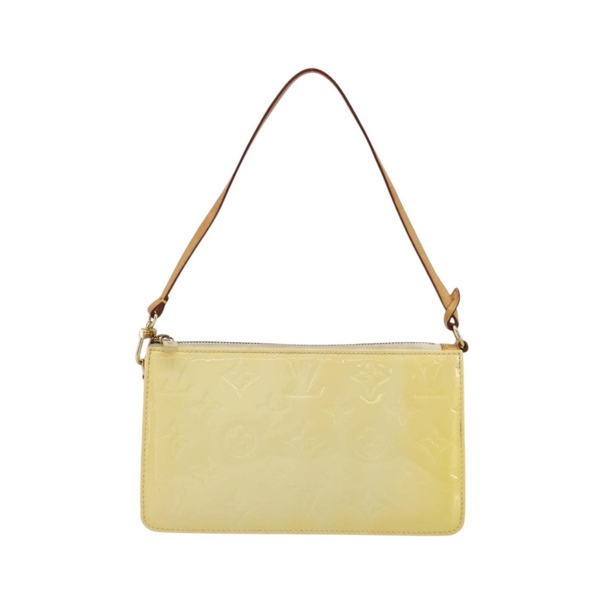 Louis Vuitton Lexington Pochette Monogram Vernis, Beige, Patent Leather, Clutch