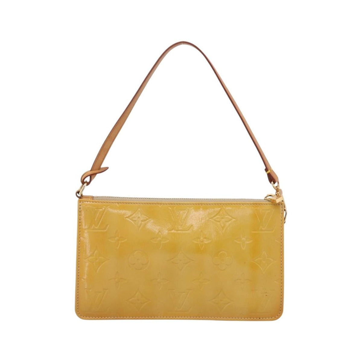 Louis Vuitton Lexington Pochette Monogram Vernis, Beige, Patent Leather, Clutch