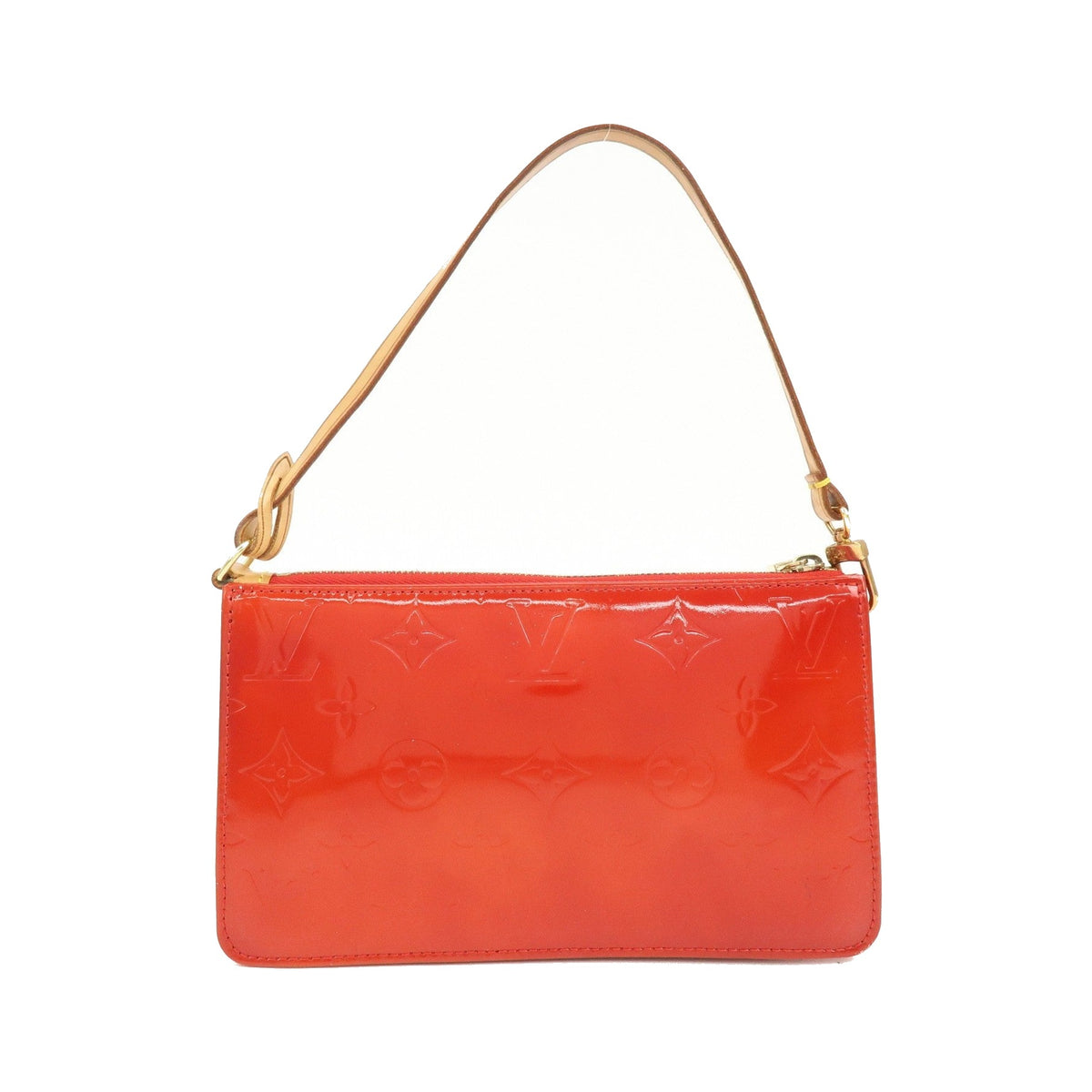 Louis Vuitton Lexington Pochette Monogram Vernis, Red, Patent Leather, Clutch