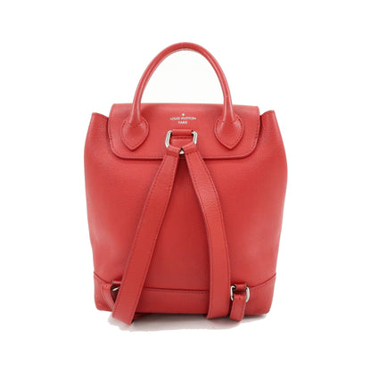 Louis Vuitton Lockme Leather, Red, Leather, Backpack
