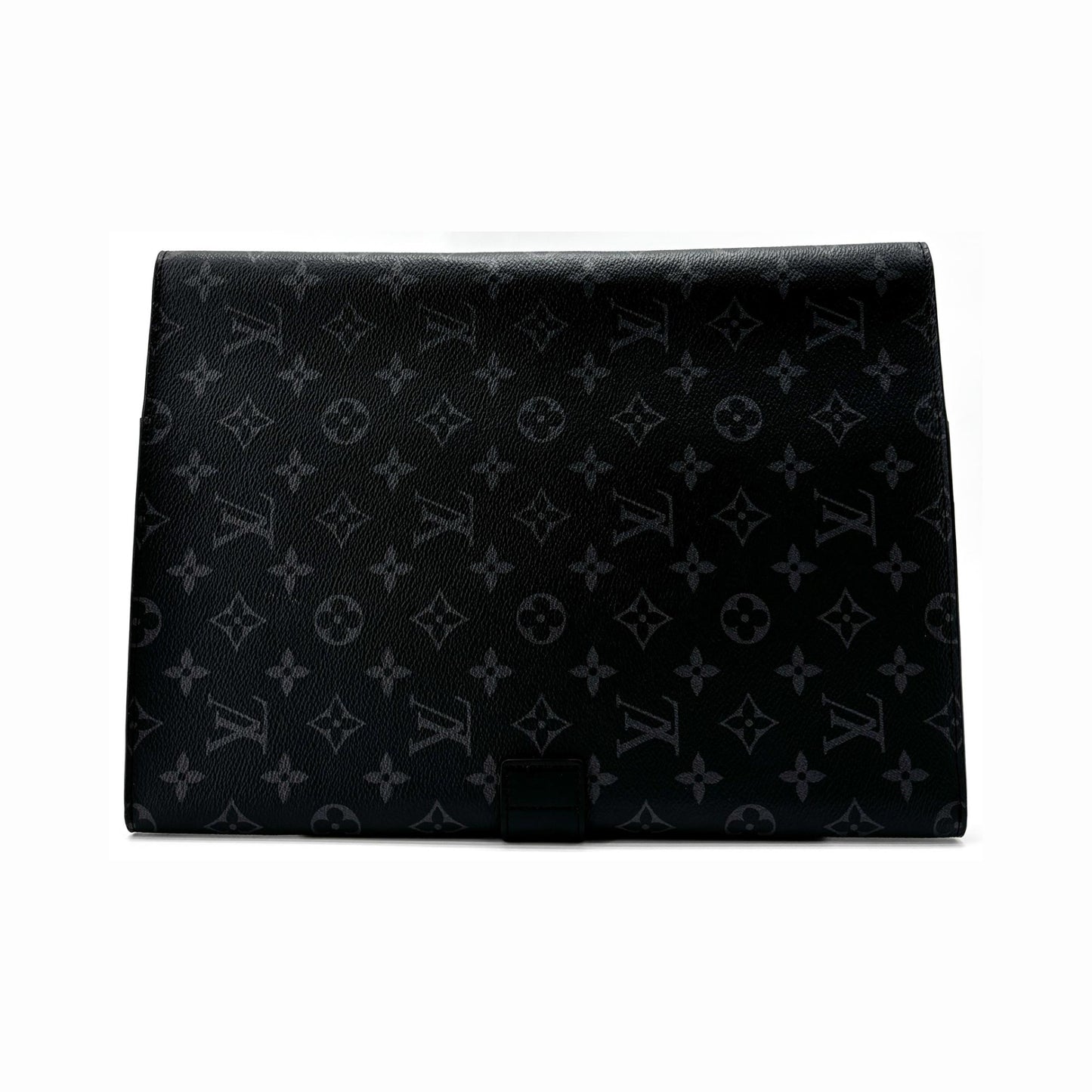 Louis Vuitton Lockme Pouch Leather, Black, Canvas, Clutch