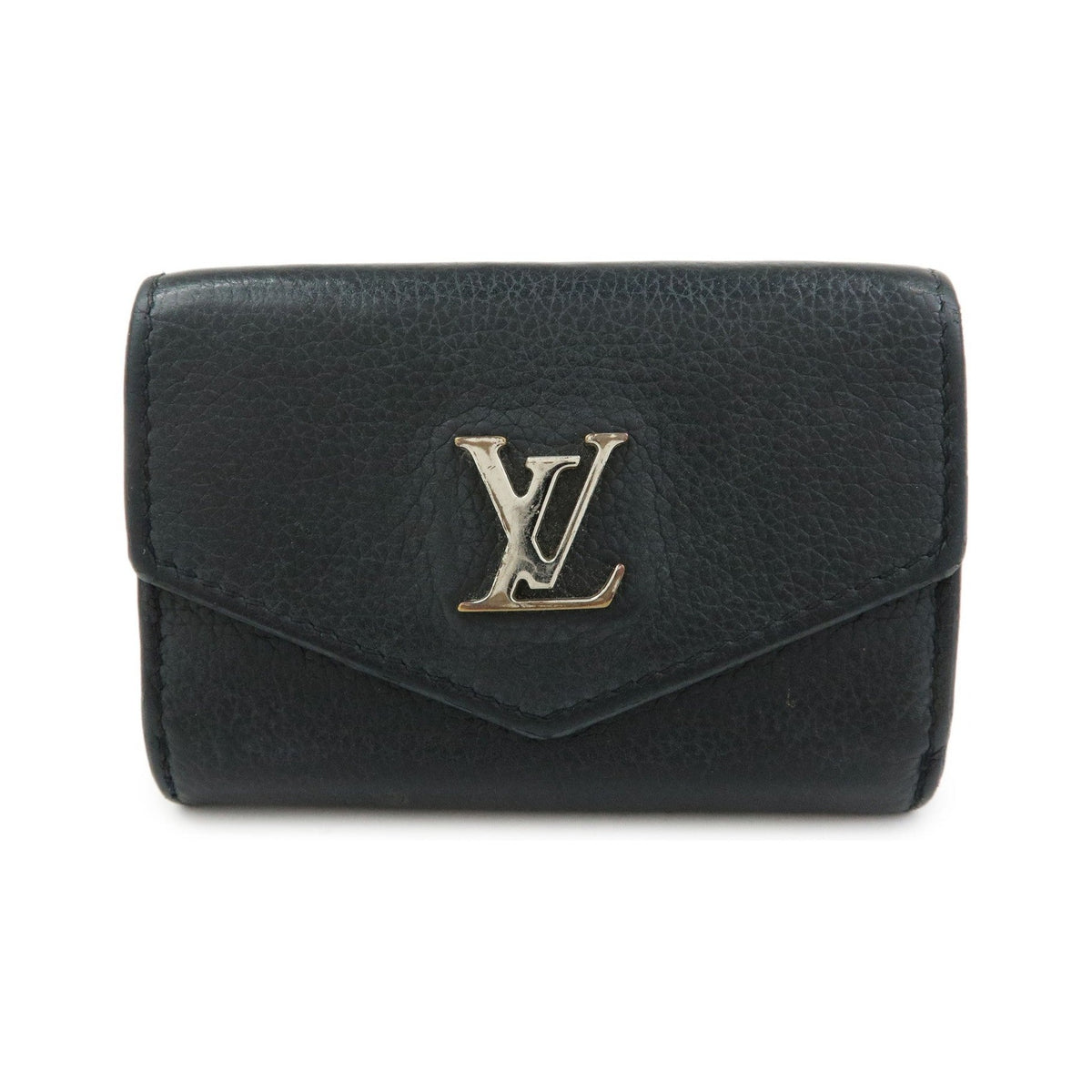 Louis Vuitton Lockmini Leather, Black, Leather, Wallet
