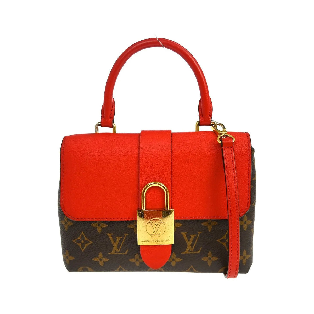 Louis Vuitton Locky Monogram Canvas with Leather, Brown, Canvas, Handbag