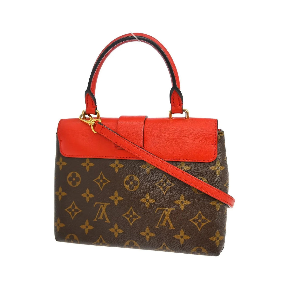Louis Vuitton Locky Monogram Canvas with Leather, Brown, Canvas, Handbag