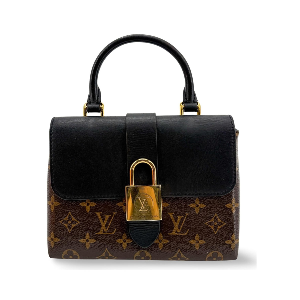 Louis Vuitton Locky Monogram Canvas with Leather, Black, Canvas, Handbag