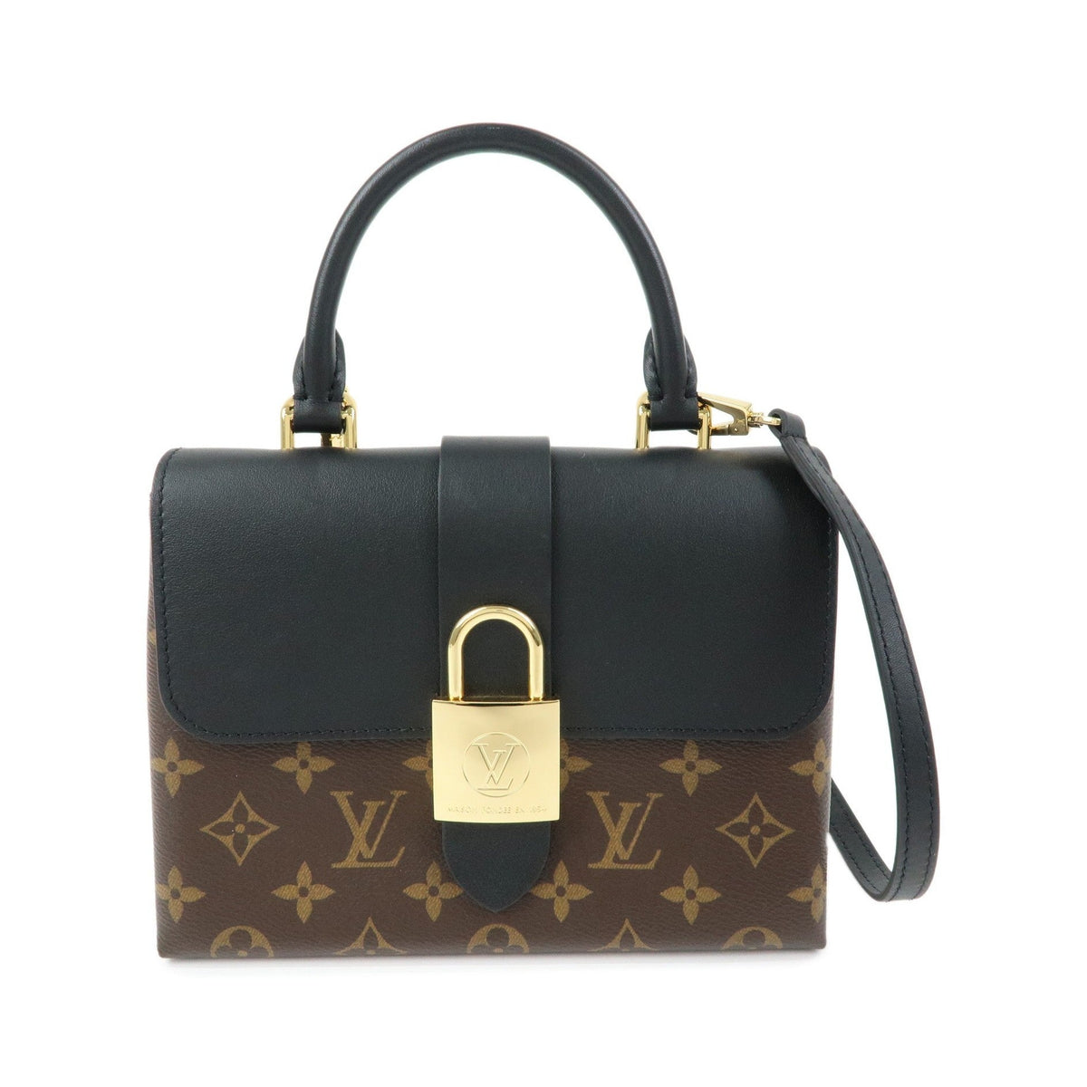 Louis Vuitton Locky Monogram Canvas with Leather, Brown, Canvas, Handbag