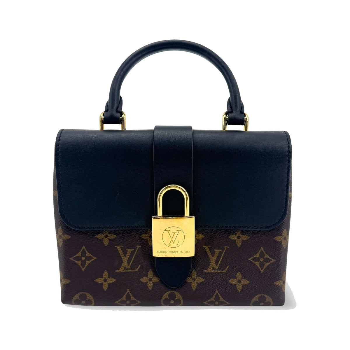 Louis Vuitton Locky Monogram Canvas with Leather, Black, Canvas, Handbag