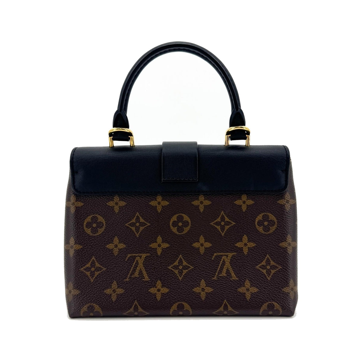 Louis Vuitton Locky Monogram Canvas with Leather, Black, Canvas, Handbag