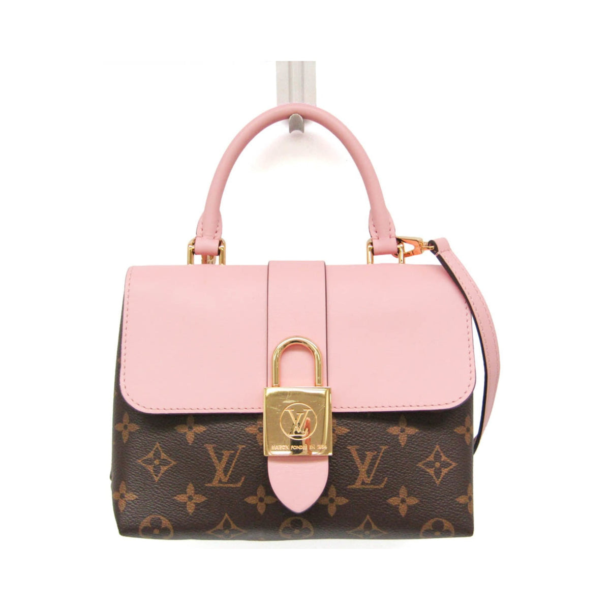 Louis Vuitton Locky Monogram Canvas with Leather, Brown, Canvas, Handbag